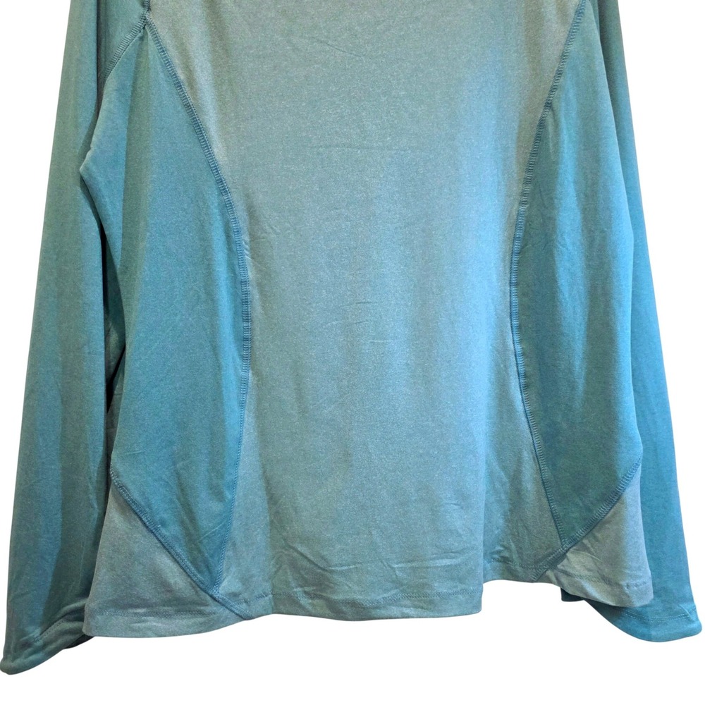 Spyder Active Shirt Womens Long Sleeve Pullover Top Sz XL Green Two Tone Stretch - Picture 9 of 13